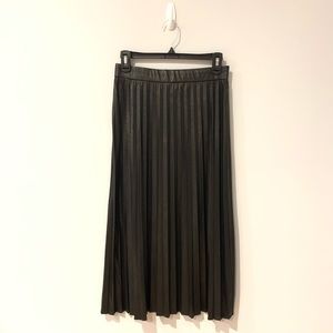 NEW Marc New York Faux Black Snakeskin Midi Skirt